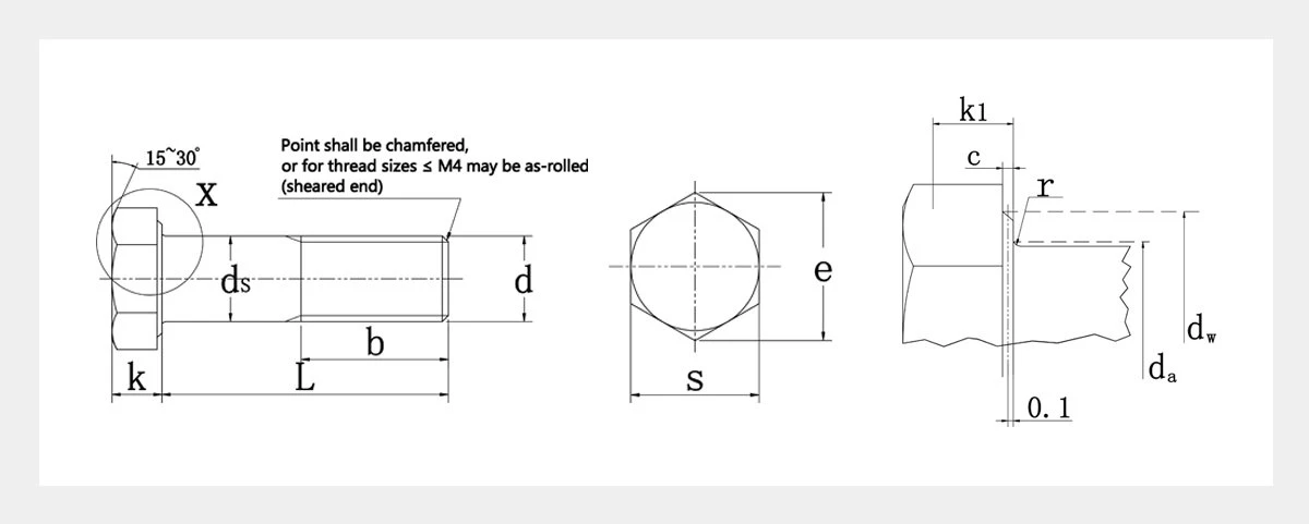 Heavy Hex Screws-2D